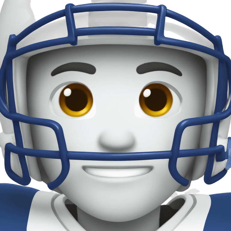 White football player with blue uniform #30 emoji