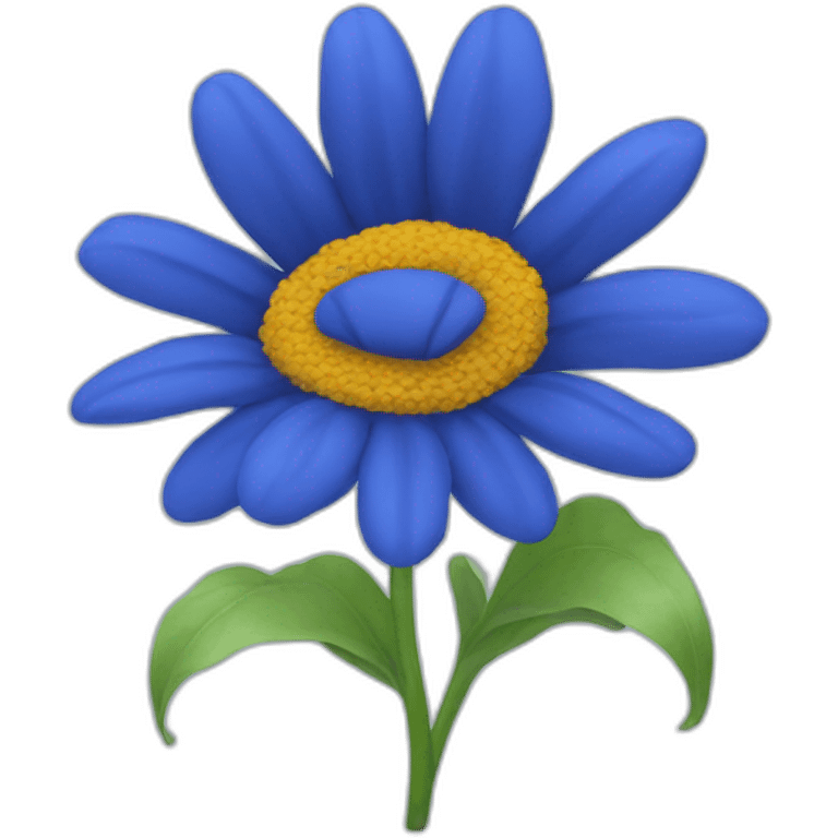 flower head with blue body dancing emoji