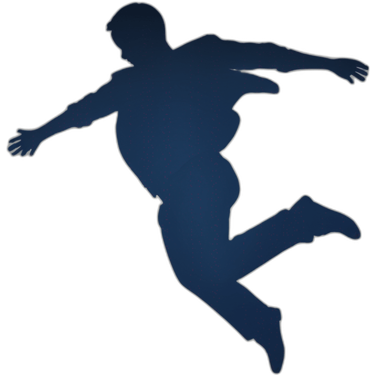 silhouette of man falling emoji