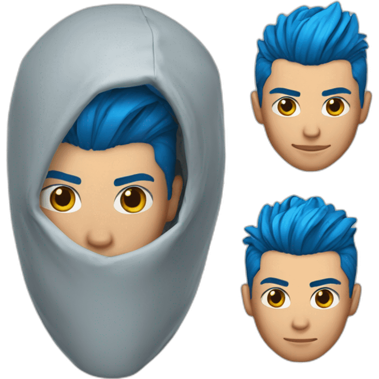 Cr7 blue hair emoji