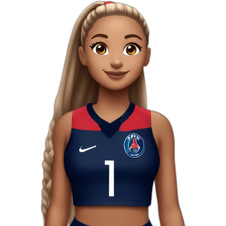 Ariana grande avec maillot psg emoji