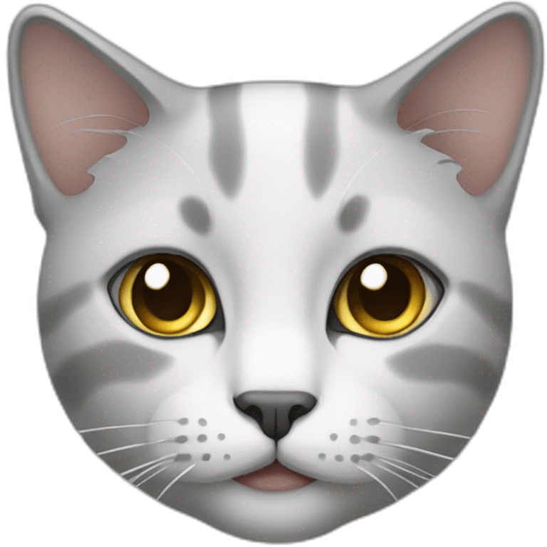 white and gray forehead cat emoji