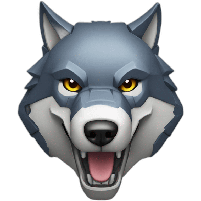 mecha wolf head emoji