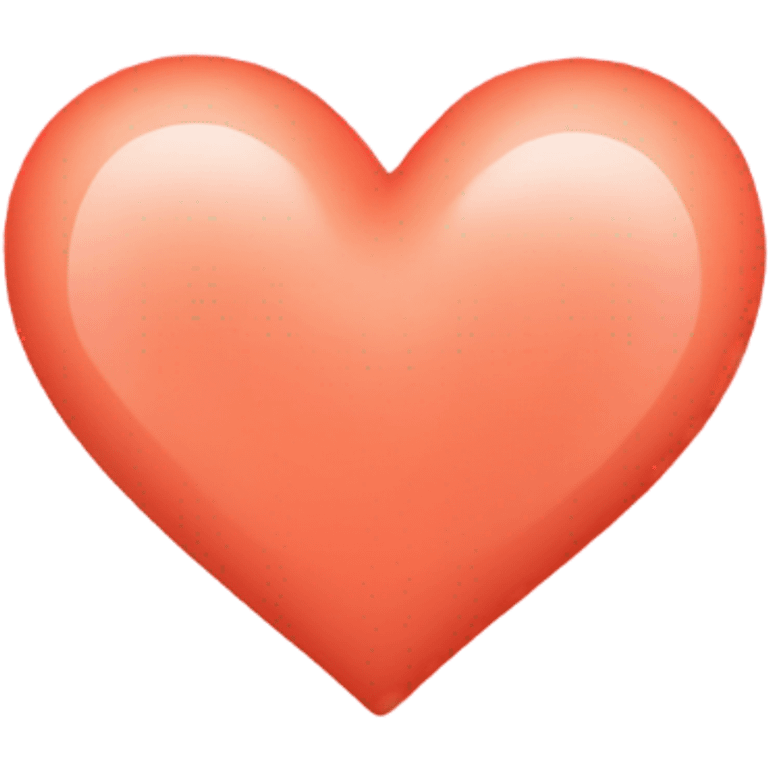 Coral color heart emoji