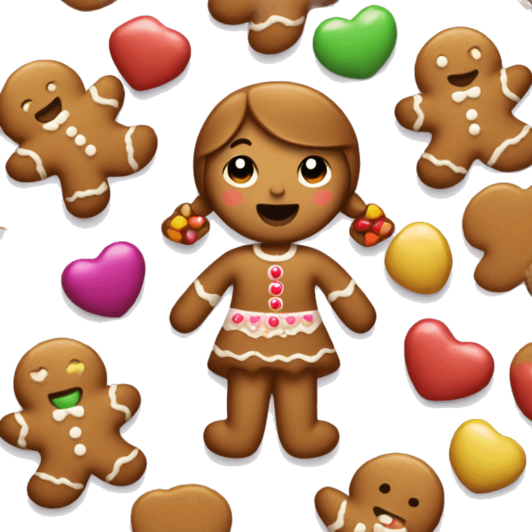 Gingerbread girl with Candy Candy emoji