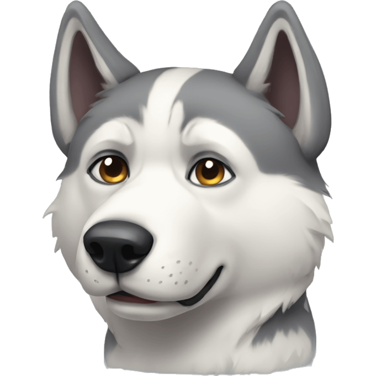 husky sad dog emoji