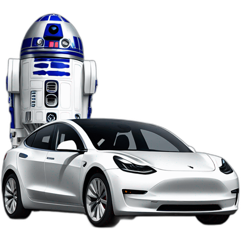 R2-D2 Tesla Model 3 emoji