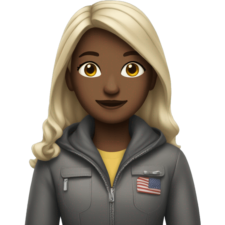 A girl takes a plane to New York  emoji