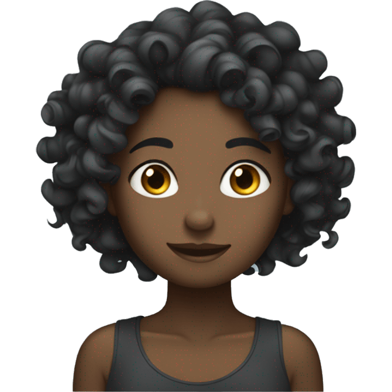 A curly black girl wahing her hair emoji