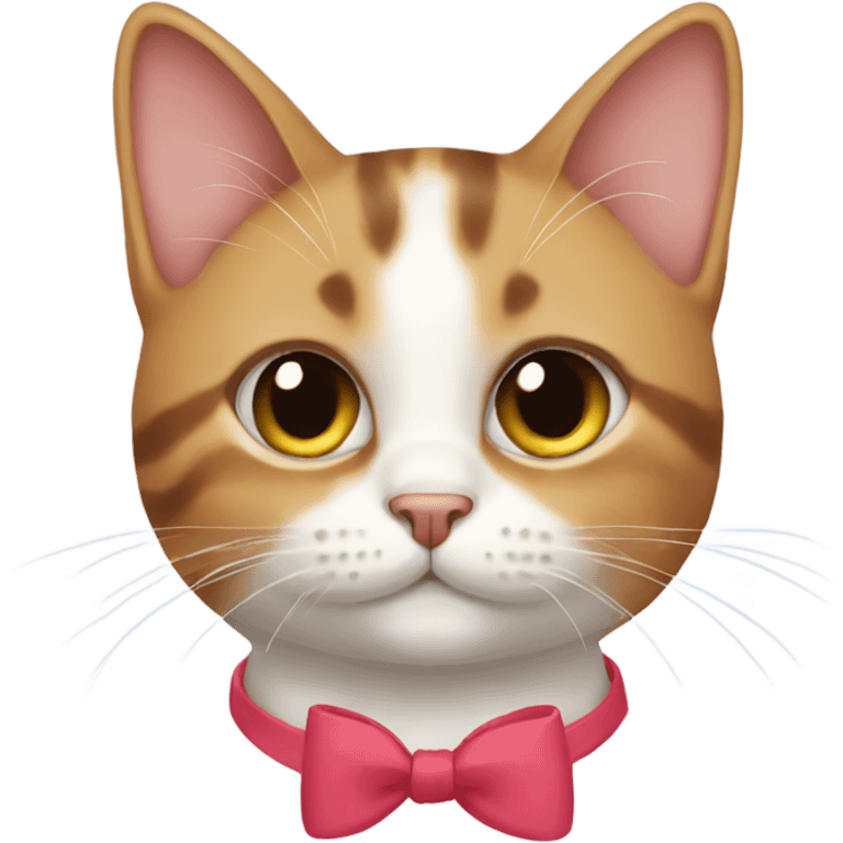 cat wearing a bow emoji