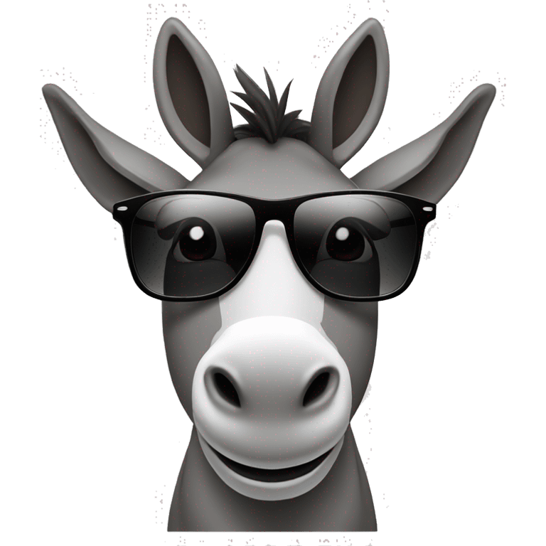 Donkey with sunglasses  emoji