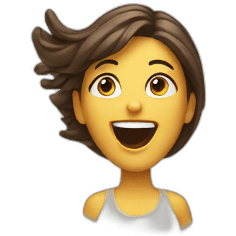 woman bursting with excitement emoji