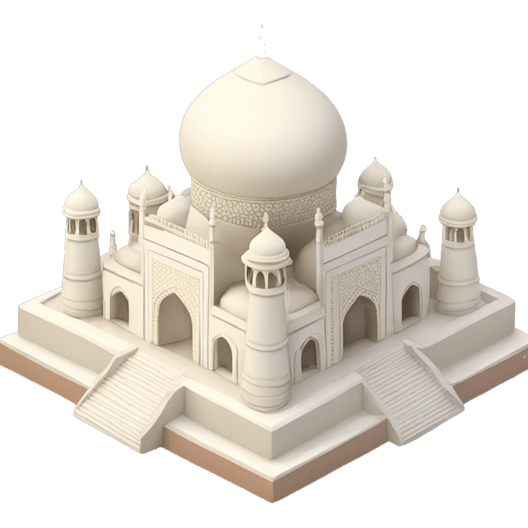 isometric Taj mahal building emoji