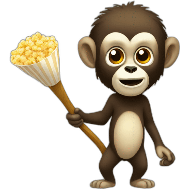 gibbon with pickaxe and popcorn emoji