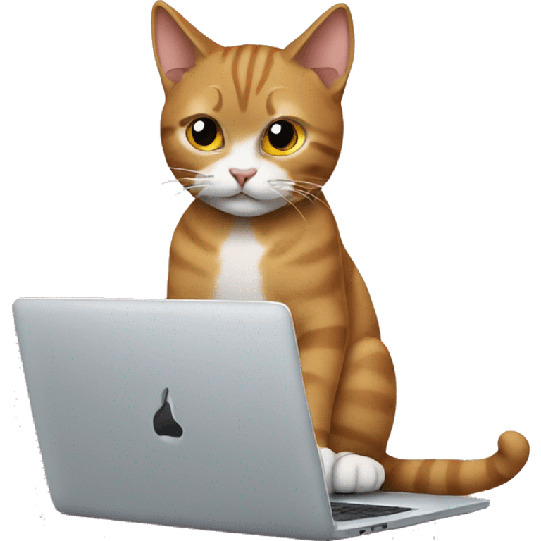 cat broking a laptop emoji