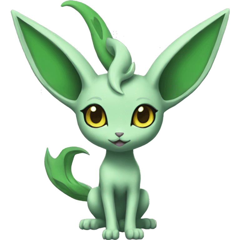 Espeon-Leafeon full body emoji