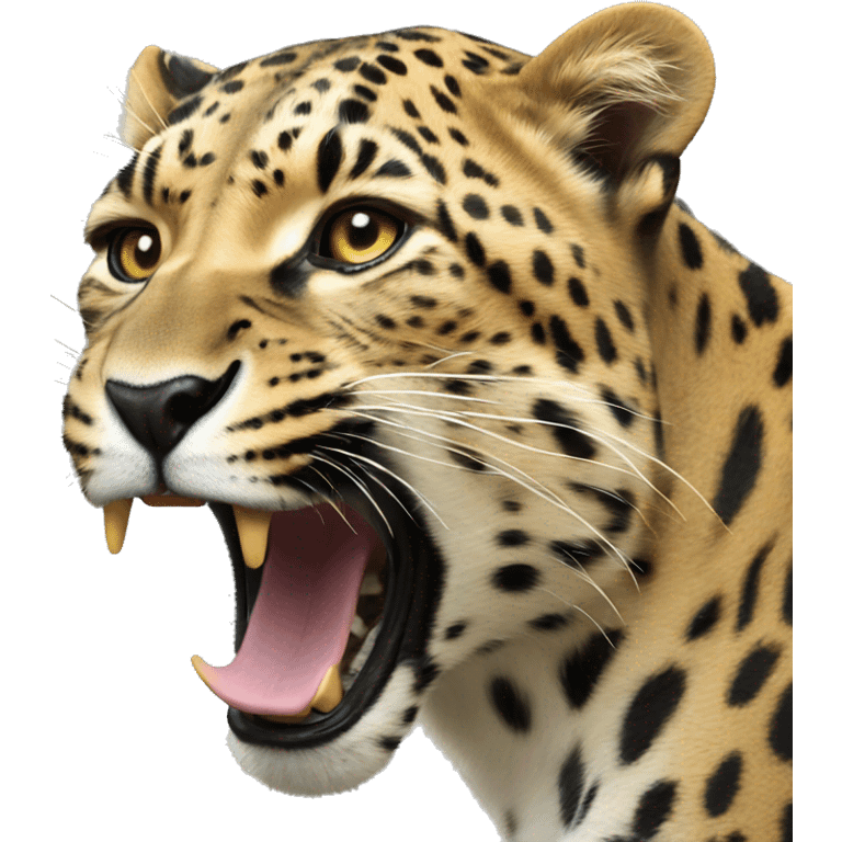 leopard roaring  emoji