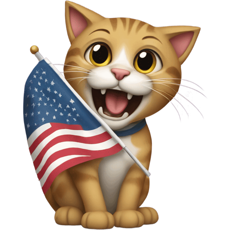 Cat with flag emoji