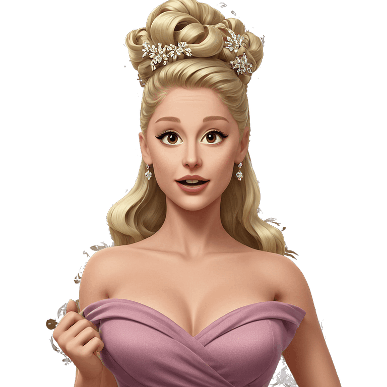 blonde girl in elegant dress emoji