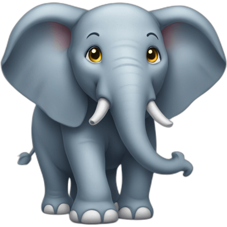 Éléphant-embrasse-un-chat emoji