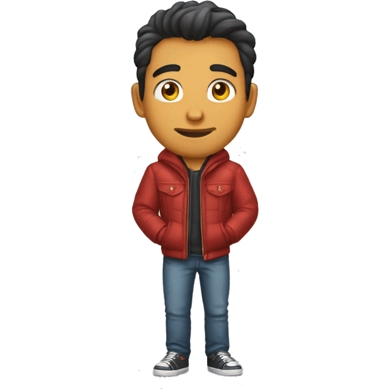 Crea un chico al lado de un Ferrari  emoji