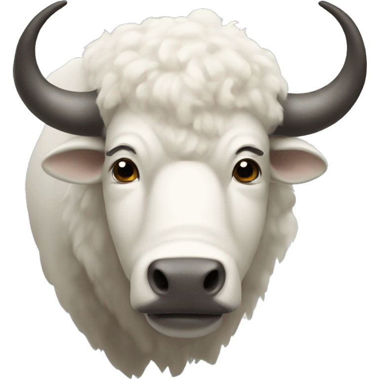 white bison emoji