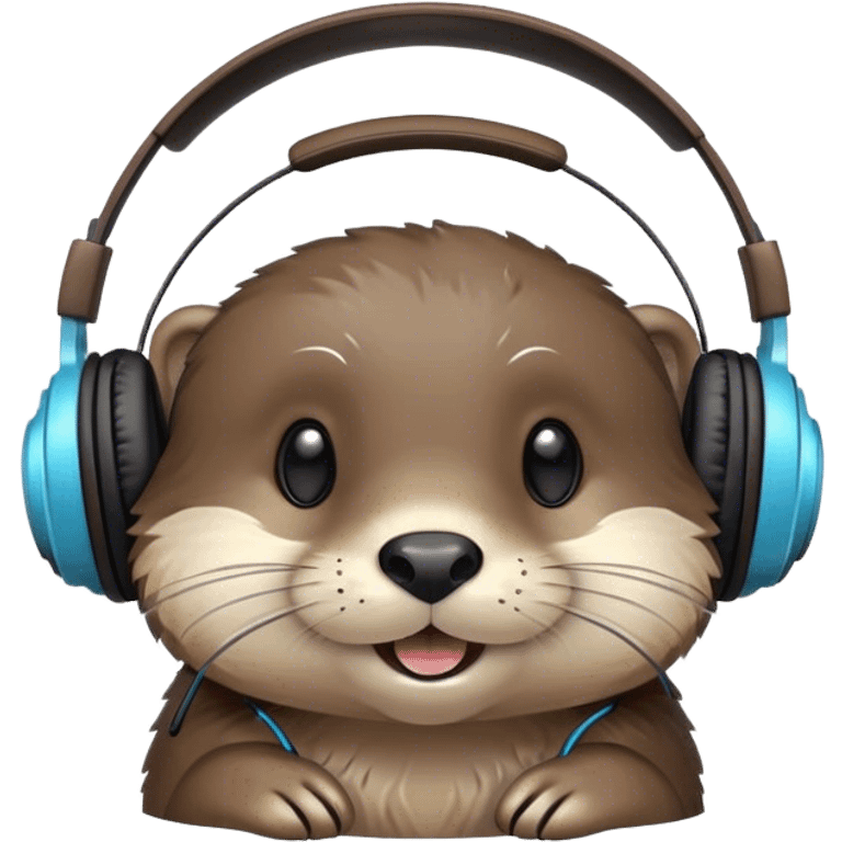 Otter wearing headphones  emoji