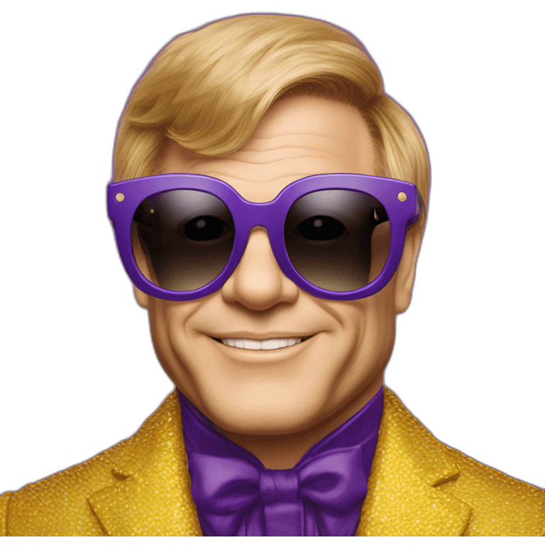 elton john wearing KREWE eywear sunglasses mardi gras emoji