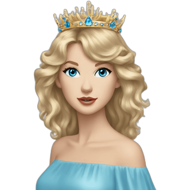 taylor swift blonde crown blue eyes emoji