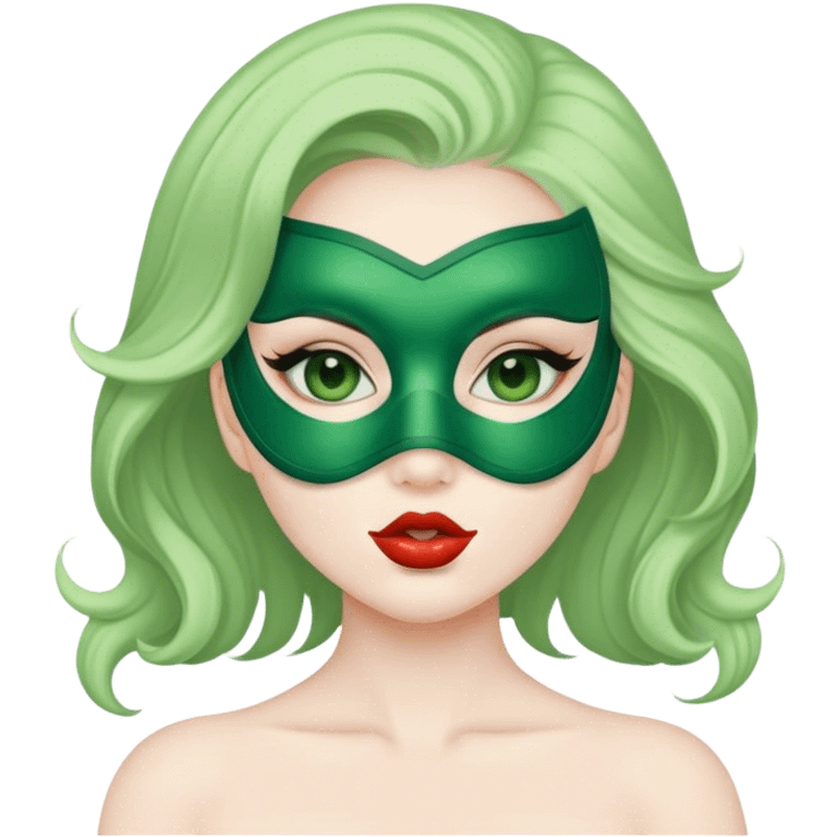 Kissy Missy green mask emoji