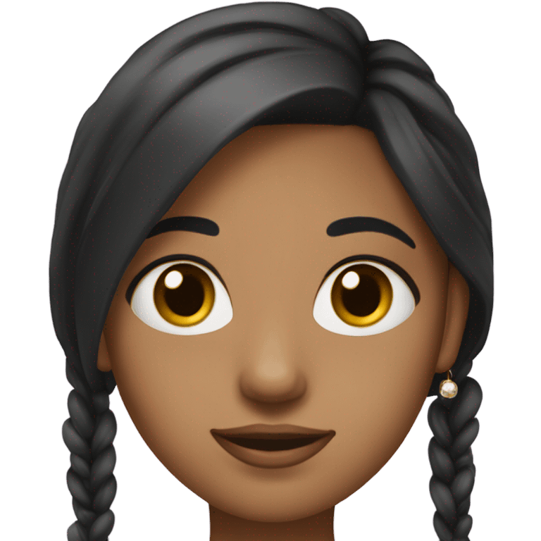 girl with straight blackish brown hair brown eyes and jewellery emoji