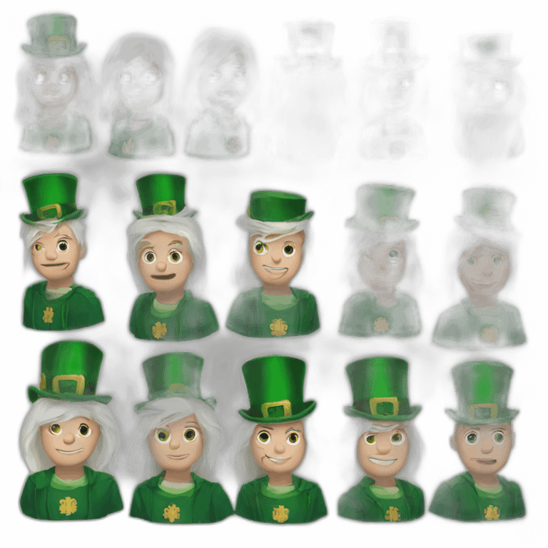 Notre dame leprechaun white hair emoji