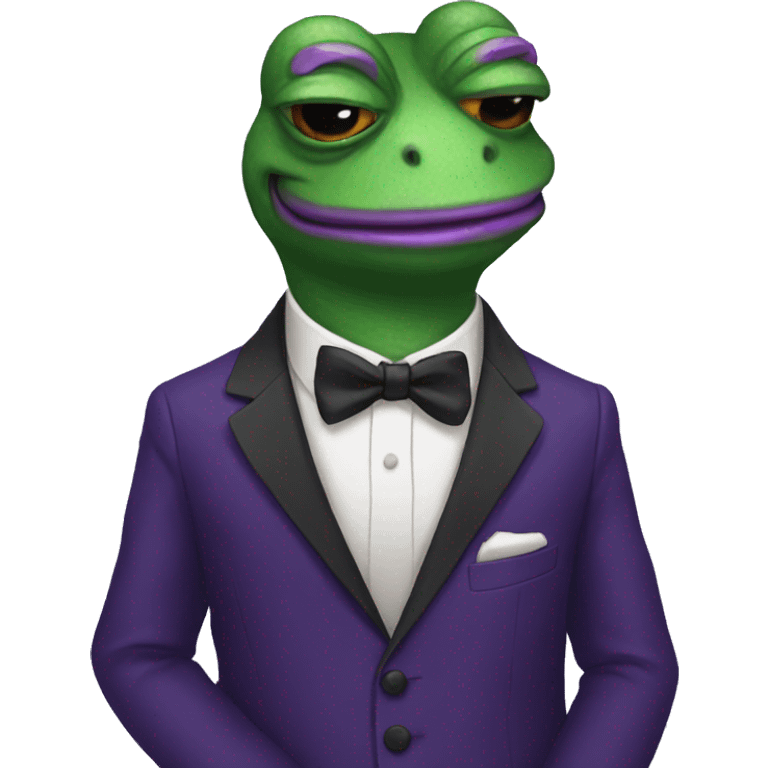 purple pepe in a suit emoji