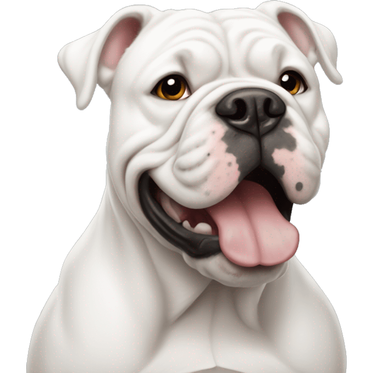 White américan bulldog  emoji