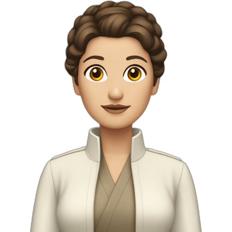 leia amb un uniforme vermell emoji