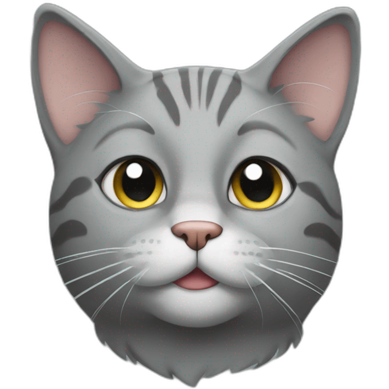 smug gray cat emoji