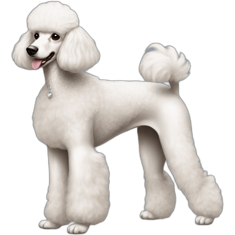 Dog Standart Poodle full body emoji