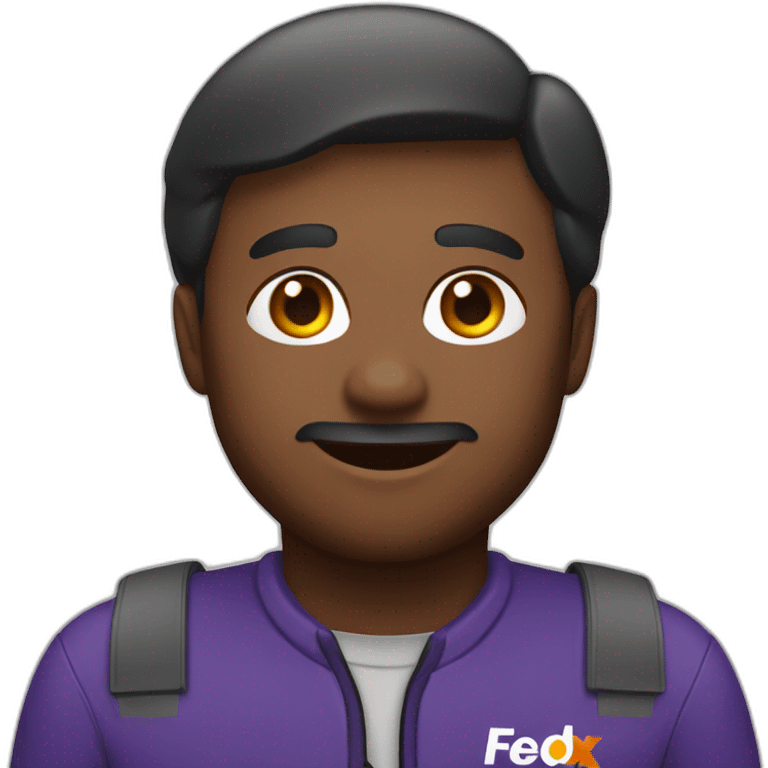 FedEx delivery driver emoji