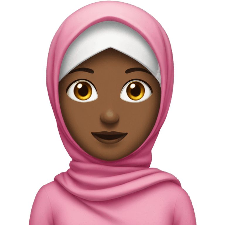 girl wearing hijab and pink clothes  emoji