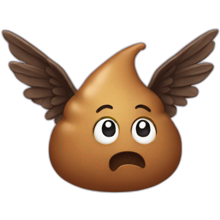 Poop with wings emoji