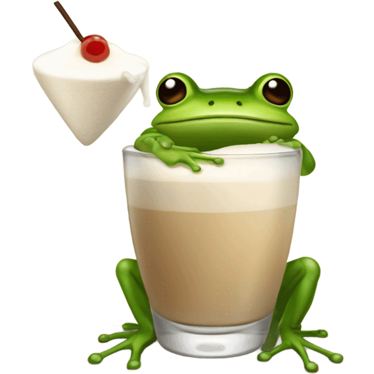 Make the coqui from Puerto Rico drinking coquito emoji