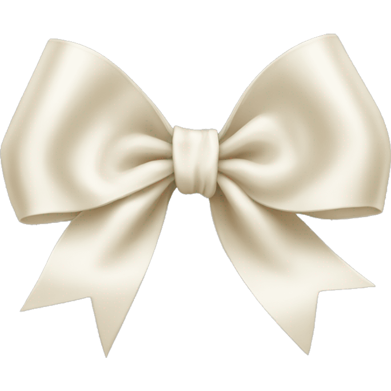 cream white ribbon bow emoji