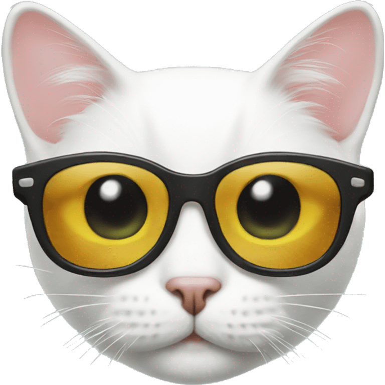 sunglass white cat emoji