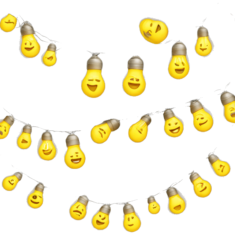 garland with yellow light bulbs emoji