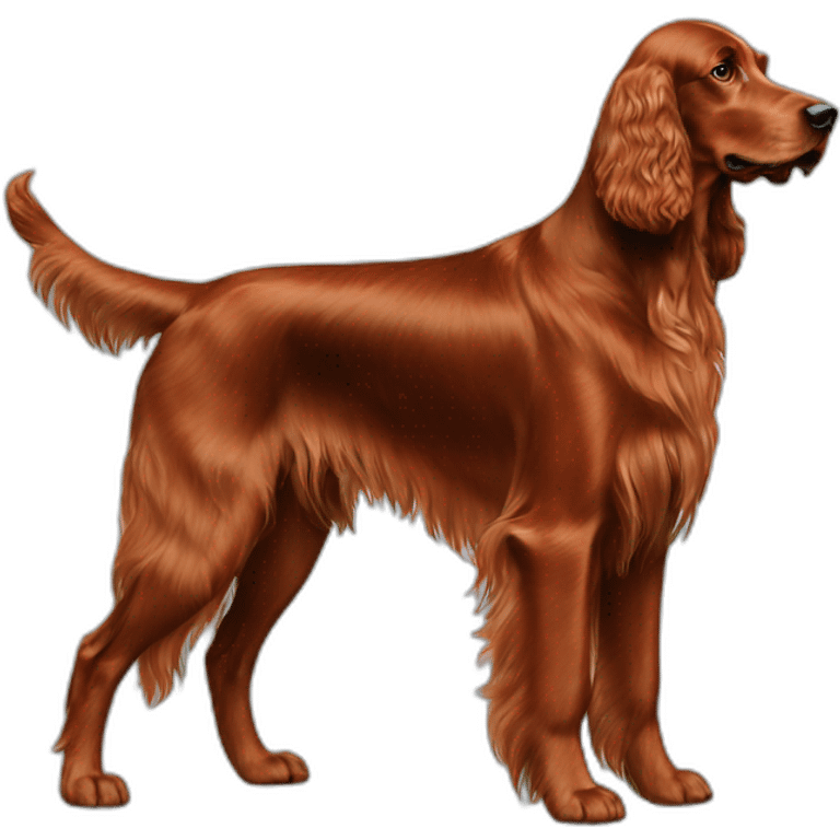 Dog irish setter full-height emoji