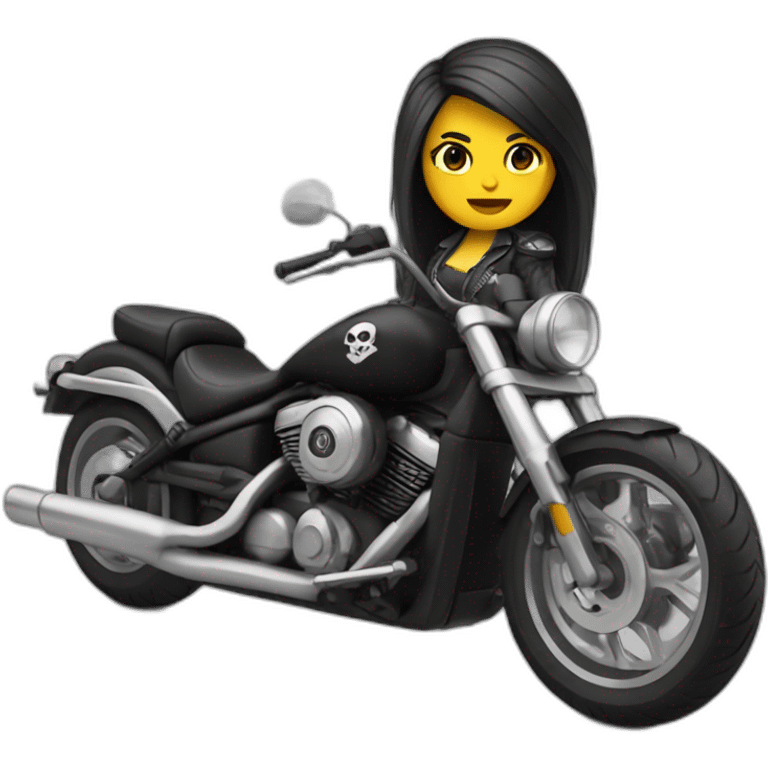 caveira feminina moto emoji