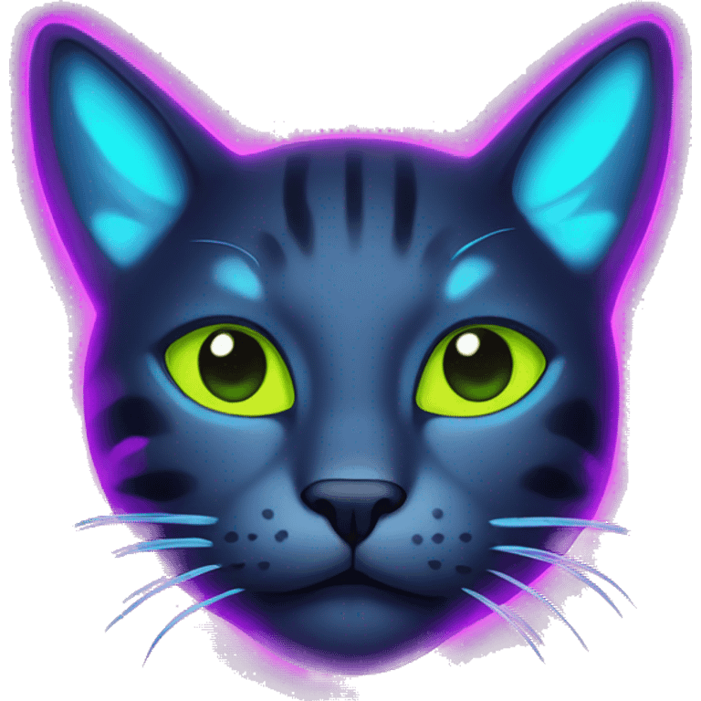 Neon cat emoji