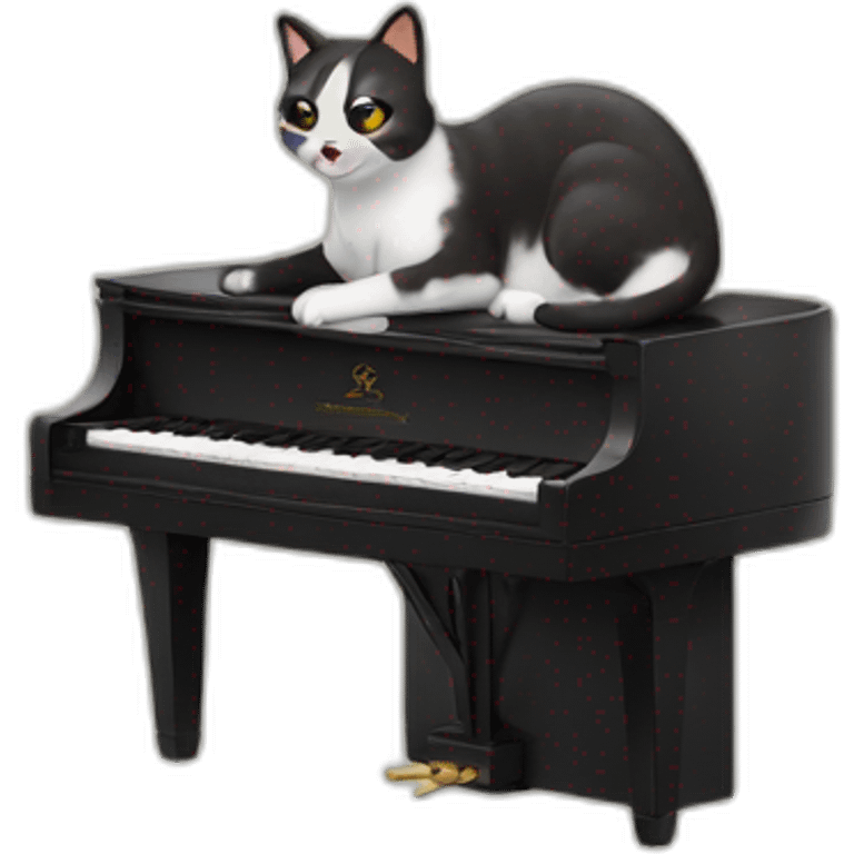 Cat playing a piano  emoji