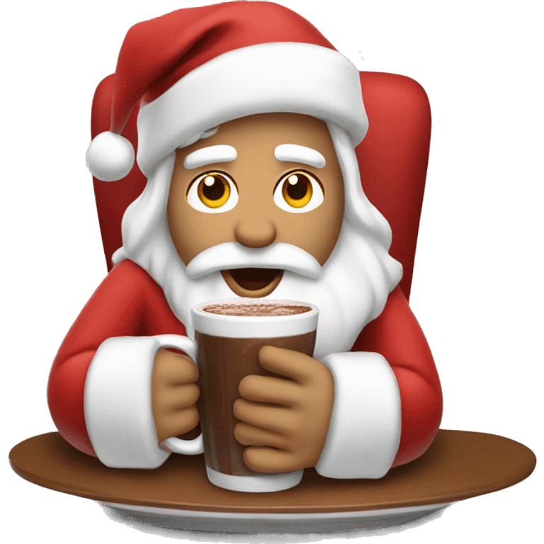 Santa with hot chocolate  emoji