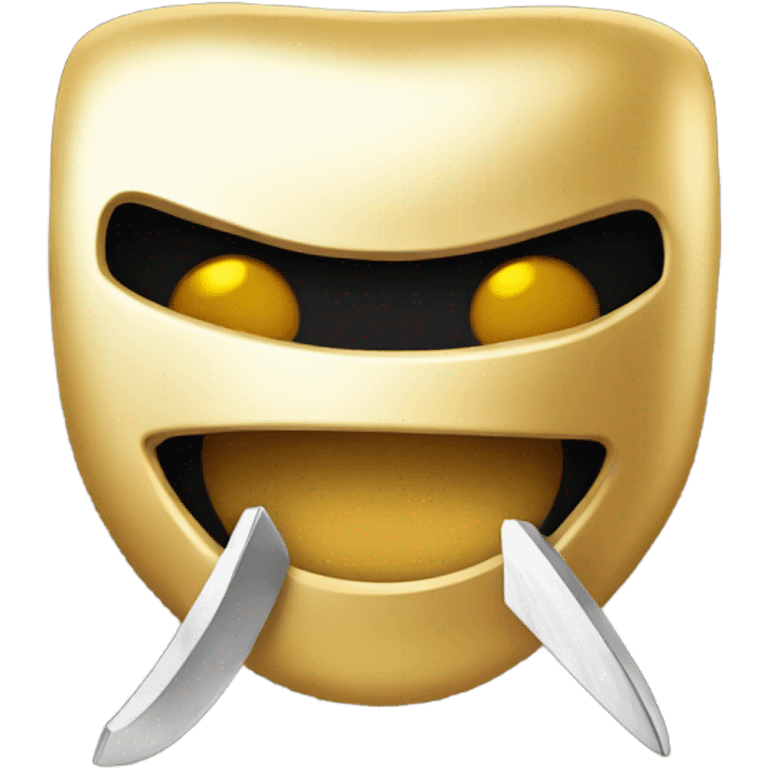 Golden tooth that looks like a ninja  emoji